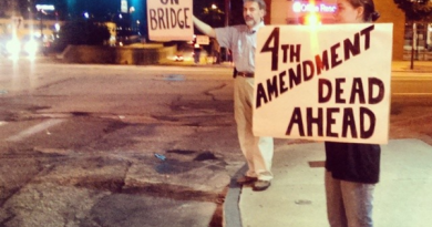 DUI Sobriety Checkpoint protesting illegal search/seizure